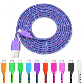 OLAF Nylon Braided Micro USB Cable Data Sync USB Charger Cable For Samsung HTC Huawei Xiaomi Android Phone Fast Charging Cables