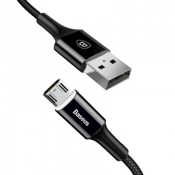 Baseus LED Lighting Micro USB Cable for Xiaomi Redmi 4X Note 4 5 Reversible Micro USB Charging Cable for Samsung S7 Mobile Phone
