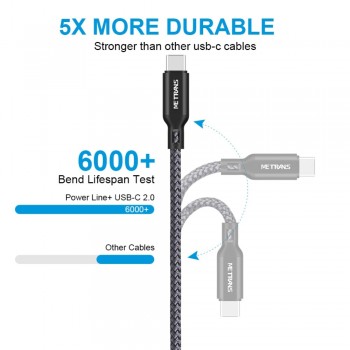 Metrans 2pcs USB Type C Cable USB 3.0 Charge Data Cord Fast Charging Mobile Phone Cable For Samsung S9 S8 Note 8 Xiaomi Huawei