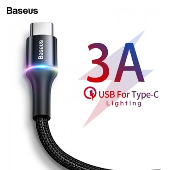 Baseus USB Type C Cable For Samsung Galaxy S9 S8 Plus OnePlus 6t Fast Charging USB-C Charger Cord Mobile Phone USBC Type-C Cable