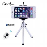 COOLJIER Flexible Mini Tripod With Remote Control For iPhone Lightweight Mini camera Tripod Rotatable Monopod With Phone Clip