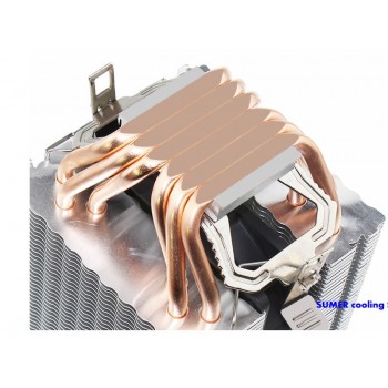 High quality 4PIN CPU cooler 115X 1366 2011,6 heatpipe dual-tower cooling 9cm fan,support Intel  AMD