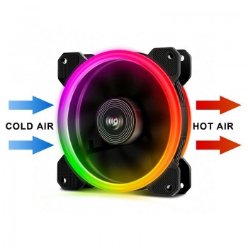 Aigo DR12 Pc Case Fan Adjust RGB Cooling Fan 120mm Quiet IR Remote Computer Cooler Cooling RGB Case Fan CPU Ventilador PC 12V