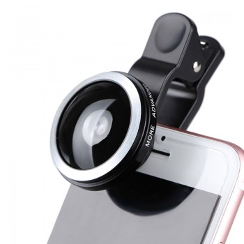 Universal 235 Degree Super Fish Eye Mobile Phone Camera Lenses For iPhone Lens Super Wide Angle HD Metal Phone Clip-on Fisheye