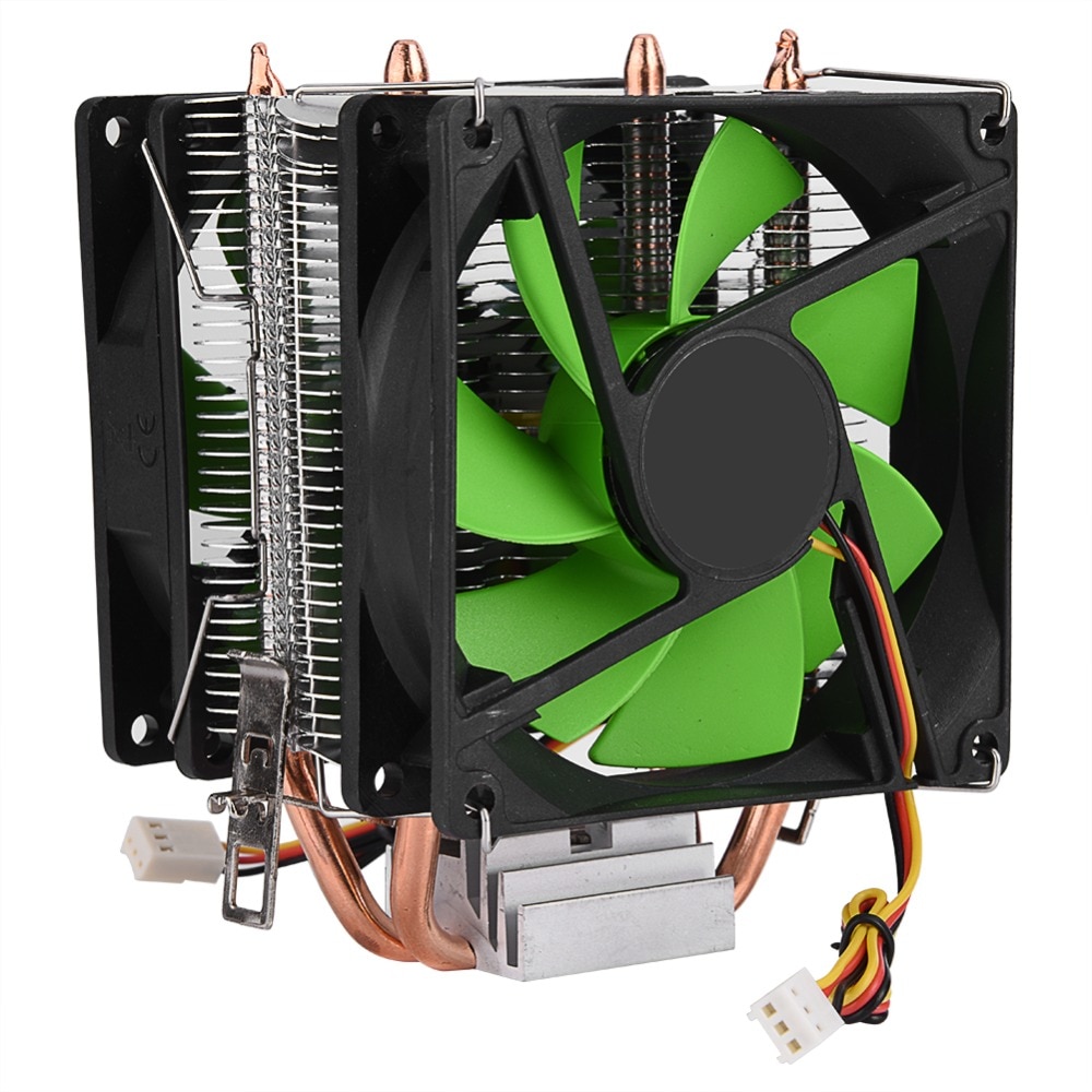 90mm 3Pin CPU Cooler Heatsink Quiet fans for Intel LGA775/1156/1155 for AMD AM2/AM2+/AM3 Dual-sided Fan Free Shipping