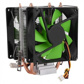 90mm 3Pin CPU Cooler Heatsink Quiet fans for Intel LGA775/1156/1155 for AMD AM2/AM2+/AM3 Dual-sided Fan Free Shipping
