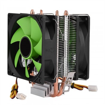 90mm 3Pin CPU Cooler Heatsink Quiet fans for Intel LGA775/1156/1155 for AMD AM2/AM2+/AM3 Dual-sided Fan Free Shipping
