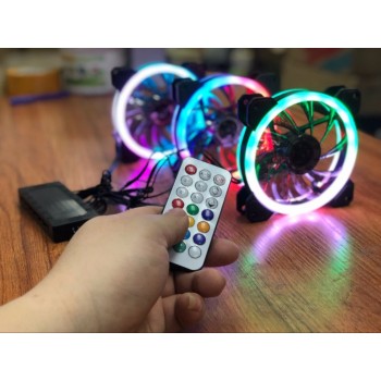 Aigo DR12 3pcs Computer Case PC Cooling Fan RGB Adjust LED 120mm Quiet + IR Remote New computer Cooler Cooling RGB Case Fan CPU