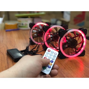 Aigo DR12 3pcs Computer Case PC Cooling Fan RGB Adjust LED 120mm Quiet + IR Remote New computer Cooler Cooling RGB Case Fan CPU