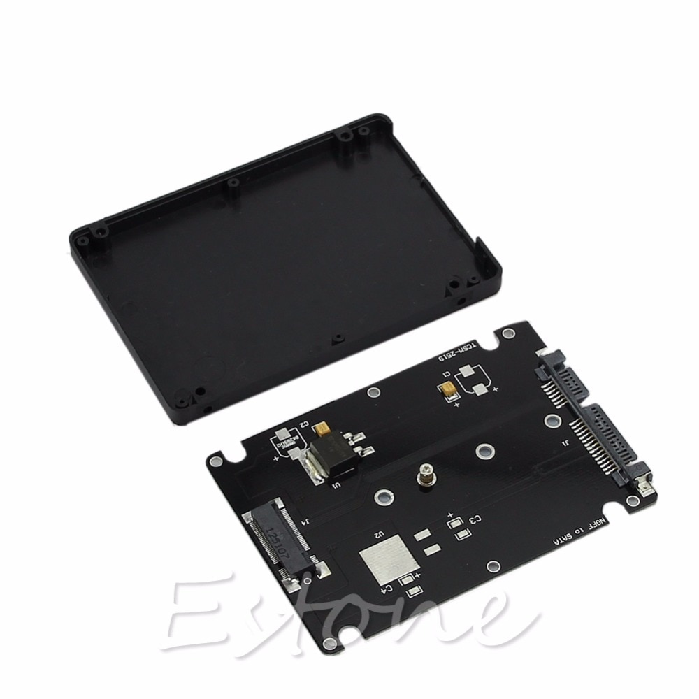 Enclosure M.2 NGFF SSD to 2.5 SATA Adapter Card With 7MM Thickness Case New