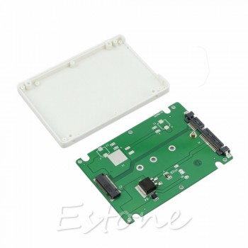Enclosure M.2 NGFF SSD to 2.5 SATA Adapter Card With 7MM Thickness Case New