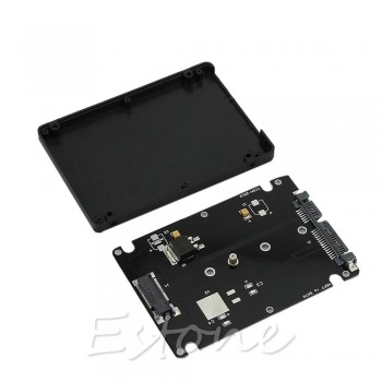 Enclosure M.2 NGFF SSD to 2.5 SATA Adapter Card With 7MM Thickness Case New