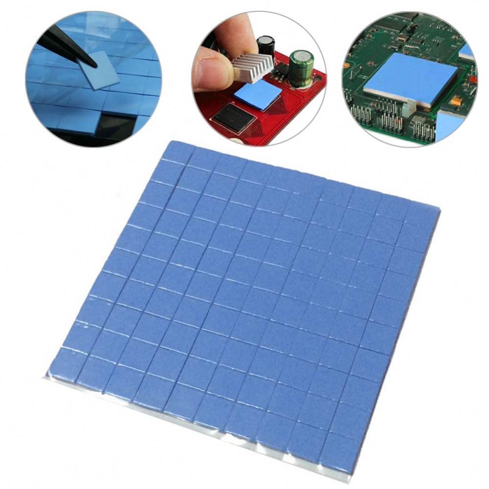 2016 high quality 10mm*10mm*1mm 100 pcs Thermal Pad GPU CPU Heatsink Cooling Conductive Silicone Pad