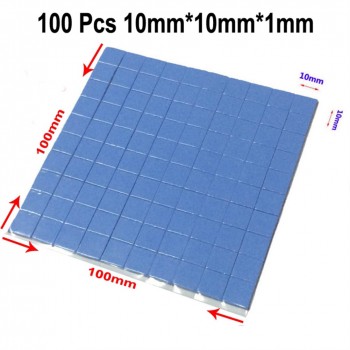 2016 high quality 10mm*10mm*1mm 100 pcs Thermal Pad GPU CPU Heatsink Cooling Conductive Silicone Pad
