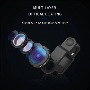 Universal 3 in 1 Mobile Phone Lenses For iPhone 7 6s plus xiaomi huawei samsung Fish eye Lens Wide Angle Macro Camera Lens