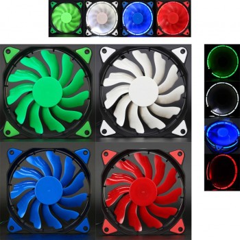 High Quality Quiet 120mm DC 12V 3+4pin LED Effects Clear Computer Case Cooling Fan For Radiator Mod Nov29