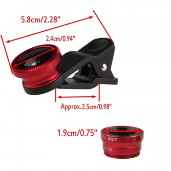 YIFUTE 5in1 10x Zoom Macro Fish Eye Lens Wide Angle Macro Lenses with Tripod Clip on For iPhone 7 plus Samsung LG phone Holder