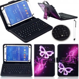 Universal Tablet Case With Micro USB Keyboard for 9.7 10 10.1 inch Tablet PC Printed Leather Case Stand Protective Cover Skin