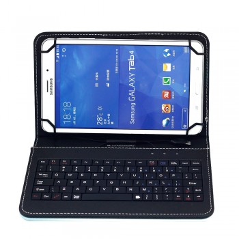 Universal Tablet Case With Micro USB Keyboard for 9.7 10 10.1 inch Tablet PC Printed Leather Case Stand Protective Cover Skin