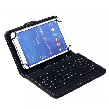 Universal Tablet Case With Micro USB Keyboard for 9.7 10 10.1 inch Tablet PC Printed Leather Case Stand Protective Cover Skin
