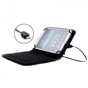 Universal Tablet Case With Micro USB Keyboard for 9.7 10 10.1 inch Tablet PC Printed Leather Case Stand Protective Cover Skin