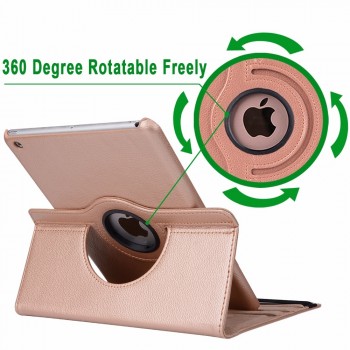360 Degree Rotating Leather Smart Cover Case for Apple iPad Air 1 Air 2 5 6 New iPad 9.7 2017 2018 A1822 A1823 A1893 Coque Funda