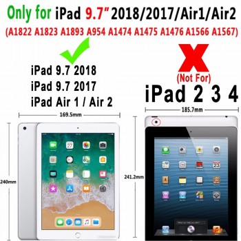 360 Degree Rotating Leather Smart Cover Case for Apple iPad Air 1 Air 2 5 6 New iPad 9.7 2017 2018 A1822 A1823 A1893 Coque Funda