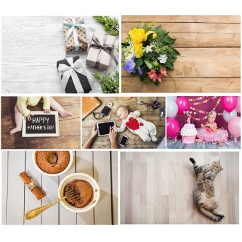 Wood Photo Background Photophone Pinewood Photography Backdrops Studio Shoots for Baby Newborn Cake Customized Size