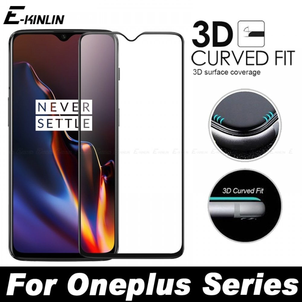 Full Cover 3D Edge Curved Fit Tempered Glass For One Plus OnePlus 6T 6 5T 5 3 3T A6010 A6000 A5010 A5000 Screen Protector Film