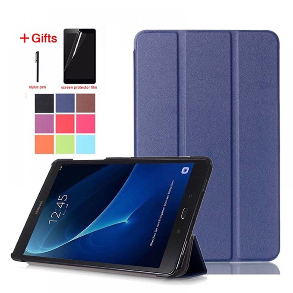 free pen+film for samsung galaxy tab A6 10.1 SM-T580 SM-T585 Smart Cover for samsung Tab A 10.1 inch Tablet PU Leather Case
