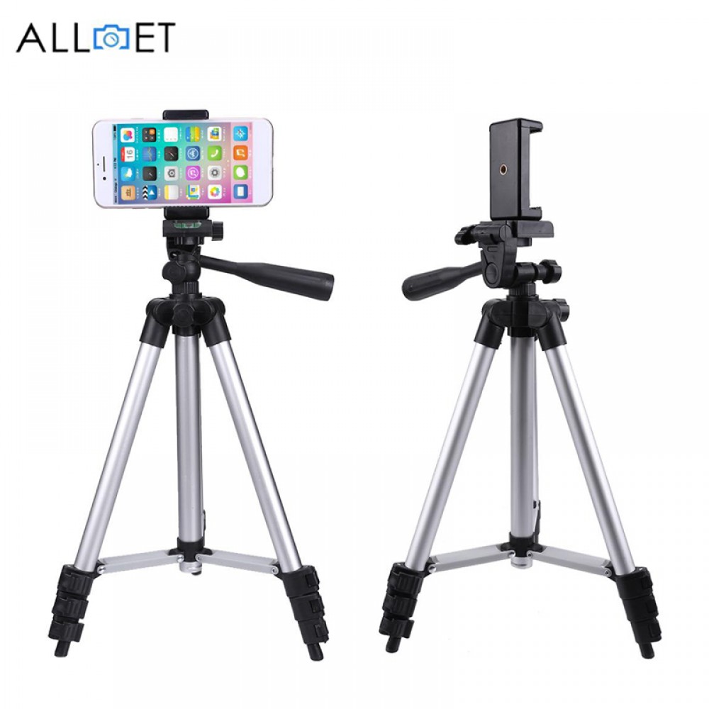 ALLOET Portable Smartphone Digital Camera Tripod Stand For DSLR Camera With Mobile Phone Clip Holder For iPhone X 7 6S 6 Plus 5s