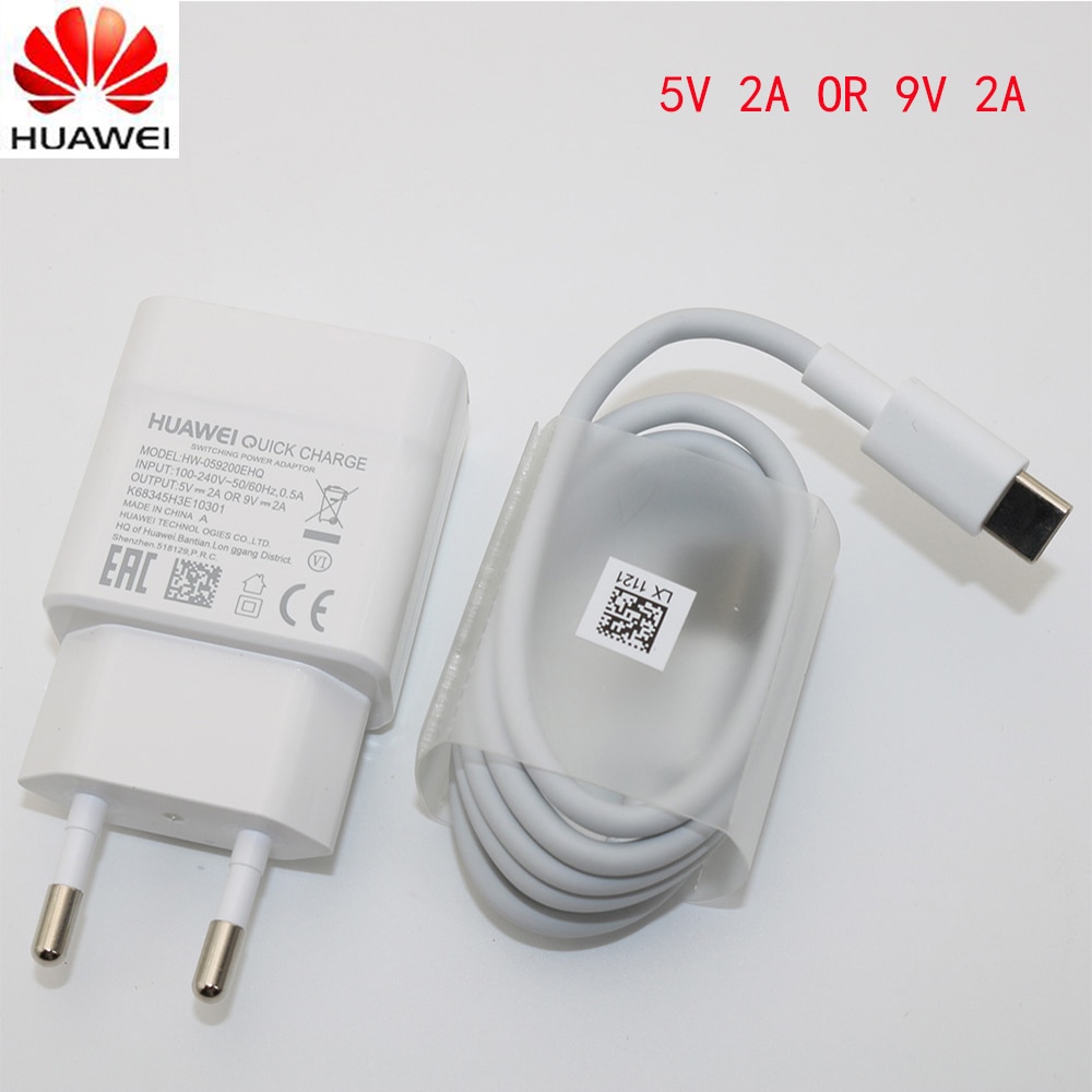 Original Huawei p20 lite charger QC 2.0 Quick Fast Charge Adapter amp;Usb Cable For P10 P9 P8 Lite Honor 9 8 Mate 10 nova 2 2i 3 3i