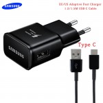 Original Samsung Adaptive Fast Charger USB Quick Adapter 1.2/1.5M TYPE C Cable For Galaxy S8 S9 Plus Note 8 9 A3 A5 A7 2017