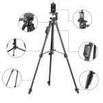 YUNTENG 5208 Aluminum Tripod with 3-Way Head amp; Bluetooth Remote + clip for Camera Phone