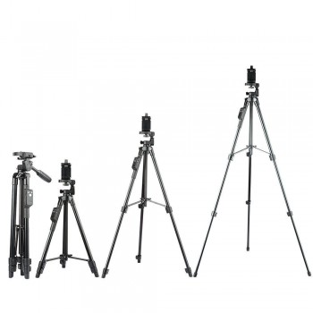 YUNTENG 5208 Aluminum Tripod with 3-Way Head amp; Bluetooth Remote + clip for Camera Phone