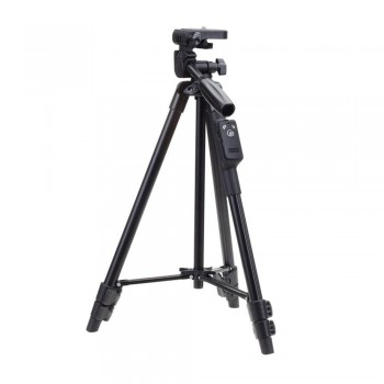 YUNTENG 5208 Aluminum Tripod with 3-Way Head amp; Bluetooth Remote + clip for Camera Phone