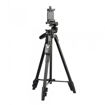 YUNTENG 5208 Aluminum Tripod with 3-Way Head amp; Bluetooth Remote + clip for Camera Phone