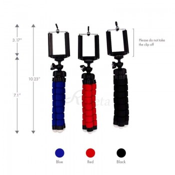 Roreta Flexible Sponge Octopus mini Tripod Wireless Bluetooth Remote Selfie Phone mini Camera Stand Tripod For iPhone X 8 7 6s 5
