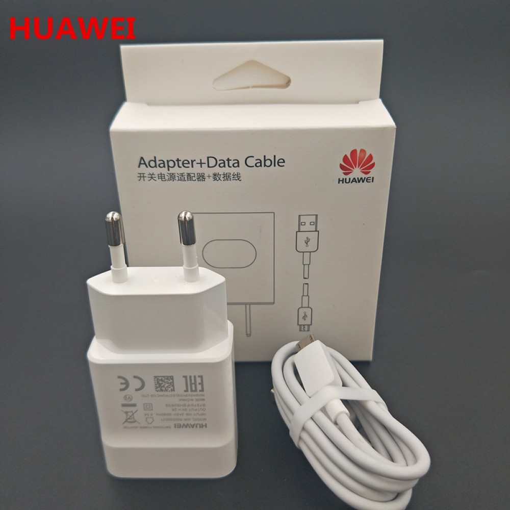 Original huawei 5v 2a EU charger+micro usb date cable for nova 3i 2i honor 8x 7c 7x 7a 6a 5x p6 p7 p8 p9 p10 lite mate 7 8 S Y6
