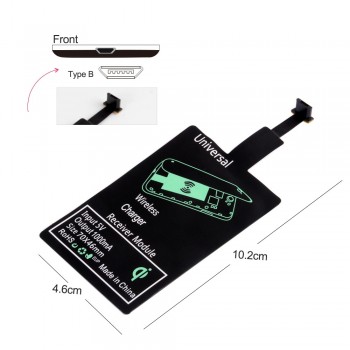 Universal Qi Wireless Charger Receiver Charging Adapter Receiver Pad Coil For iPhone X 6 6S 7 8 Plus For Andriod Micro Type C