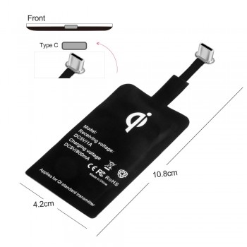 Universal Qi Wireless Charger Receiver Charging Adapter Receiver Pad Coil For iPhone X 6 6S 7 8 Plus For Andriod Micro Type C
