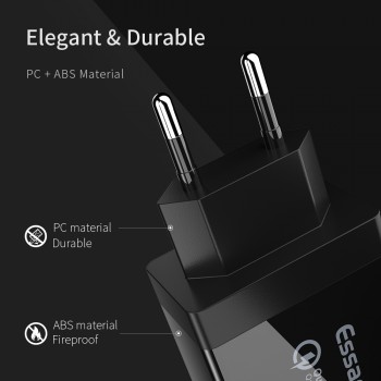Essager Quick Charge 3.0 3 USB Charger 30W QC 3.0 Fast Charging USB Wall Charger For iPhone Samsung Xiaomi Mobile Phone Charger