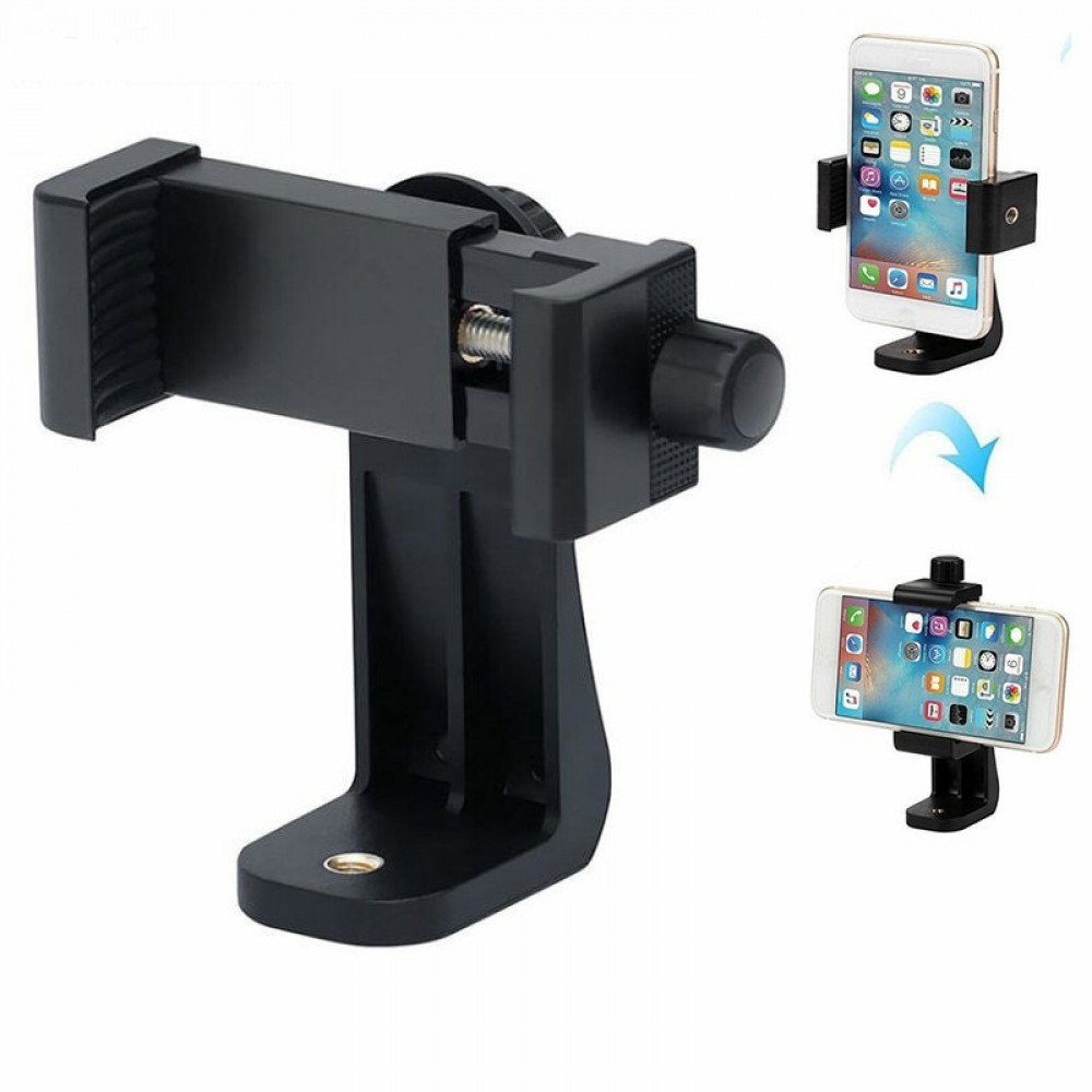 360 Degree Rotation Tripod Mount Holder Cell Phone Stand Bracket Clip Mount Bracket Adapter for Mobile Phones Smartphone