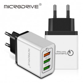 Quick Charging QC 3.0 Smart Fast Charger 3 USB Port Mobile Phone Flash Adapter US EU Plug USB Charger For Xiaomi Samsung Huawei