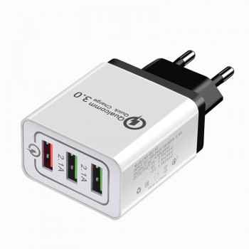 Quick Charging QC 3.0 Smart Fast Charger 3 USB Port Mobile Phone Flash Adapter US EU Plug USB Charger For Xiaomi Samsung Huawei