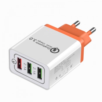Quick Charging QC 3.0 Smart Fast Charger 3 USB Port Mobile Phone Flash Adapter US EU Plug USB Charger For Xiaomi Samsung Huawei