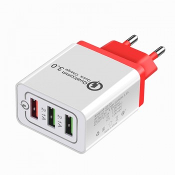 Quick Charging QC 3.0 Smart Fast Charger 3 USB Port Mobile Phone Flash Adapter US EU Plug USB Charger For Xiaomi Samsung Huawei