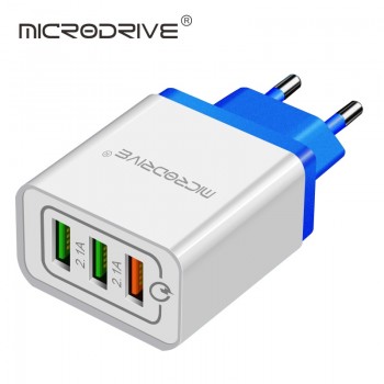 Quick Charging QC 3.0 Smart Fast Charger 3 USB Port Mobile Phone Flash Adapter US EU Plug USB Charger For Xiaomi Samsung Huawei