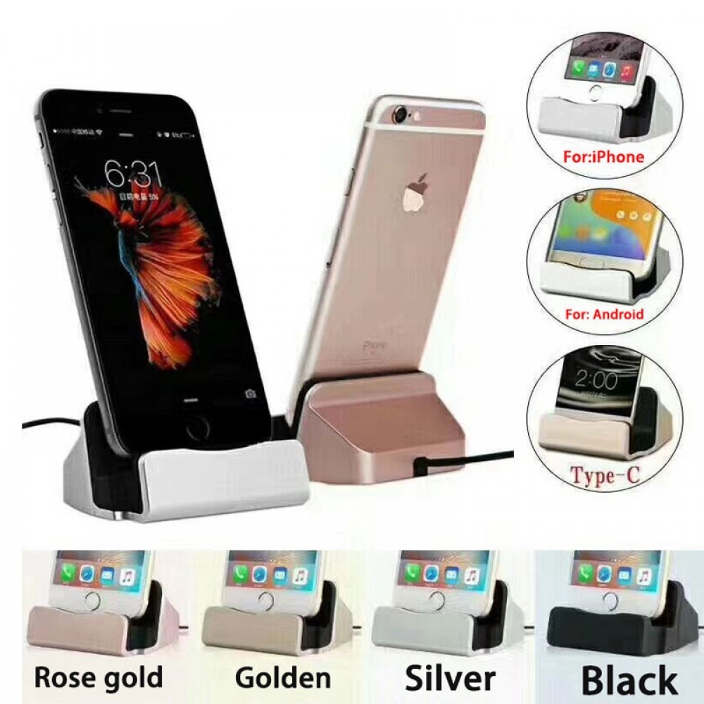 The USB cable Data Sync Charger Dock Stand Station Cradle Charging For iPhone 6 7 8 X Samsung S xiaomi huawei Android Type C iOS