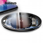Baseus 10W Qi Wireless Charger for iPhone X/XS Max XR 8 Plus Visible Element Wireless Charging pad for Samsung S8 S9/S9+ Note 9